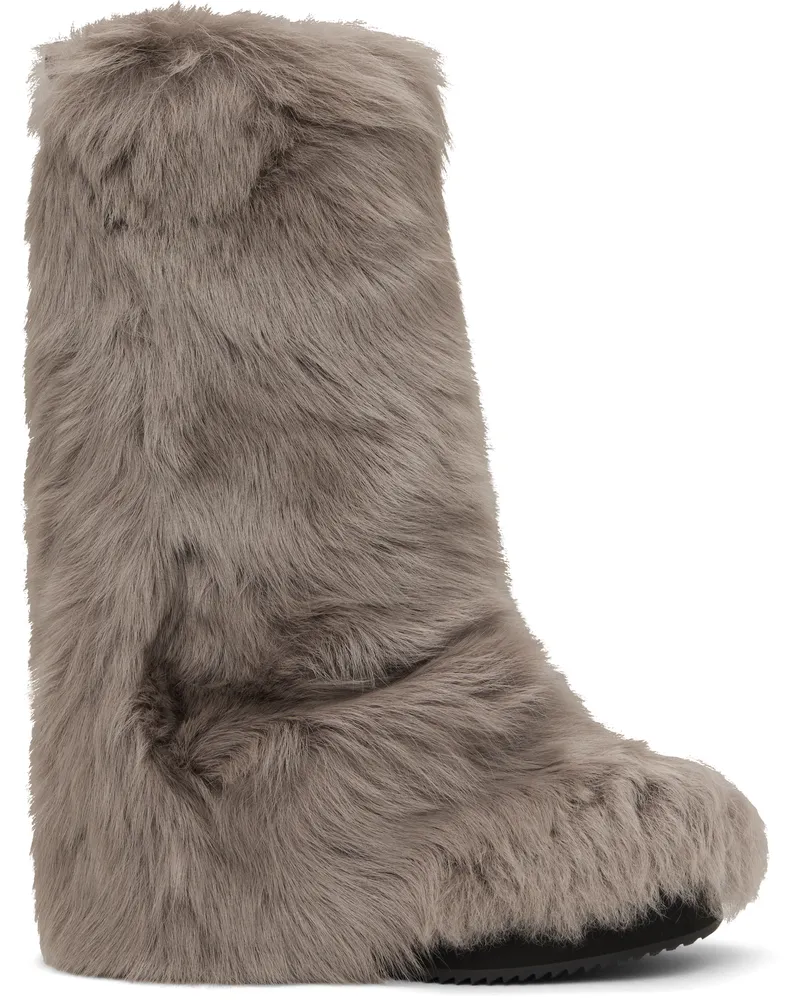 ATTICO Taupe Robin Combat Boots 215