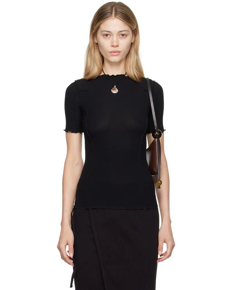 Baserange Black Omato 3/4 T-Shirt Black