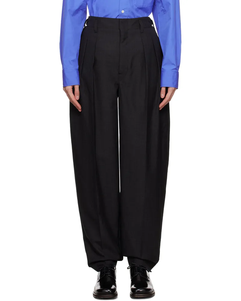 Christophe Lemaire Gray Pleated Trousers Bk997