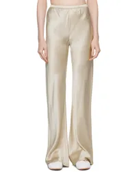 Silk Laundry Biege Bias-Cut Lounge Pants Hazelnut