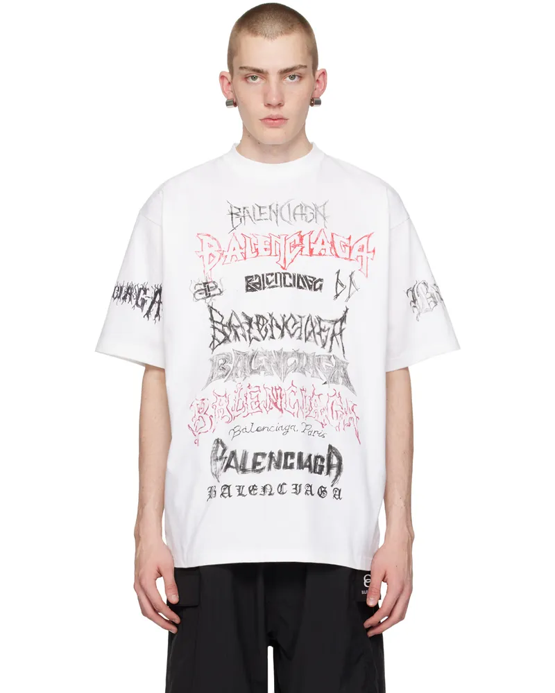 Balenciaga White DIY Metal T-Shirt 9065