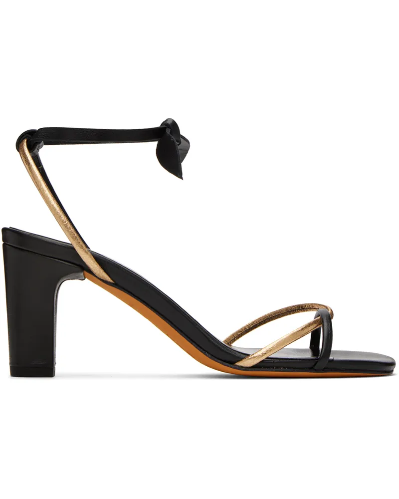 Maryam Nassir Zadeh Black & Gold Riley Heels 000