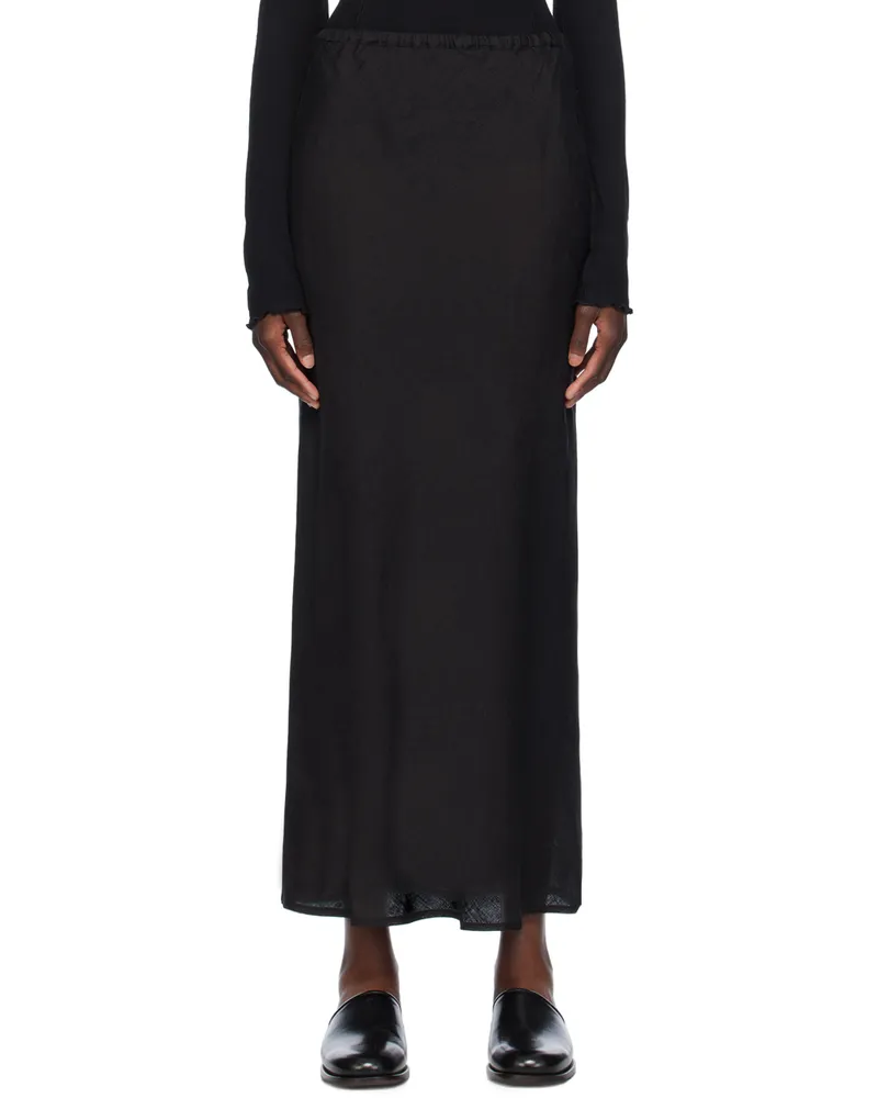 Baserange Black Dydine Maxi Skirt Black