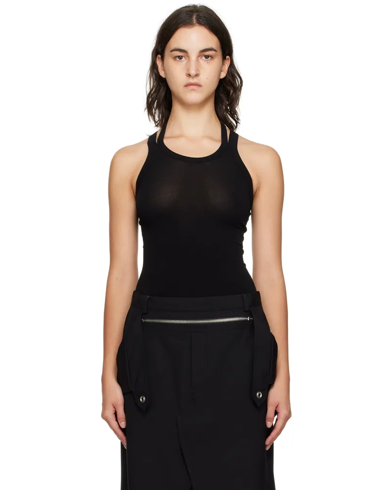 Dion Lee Black Helix Tank Top Black
