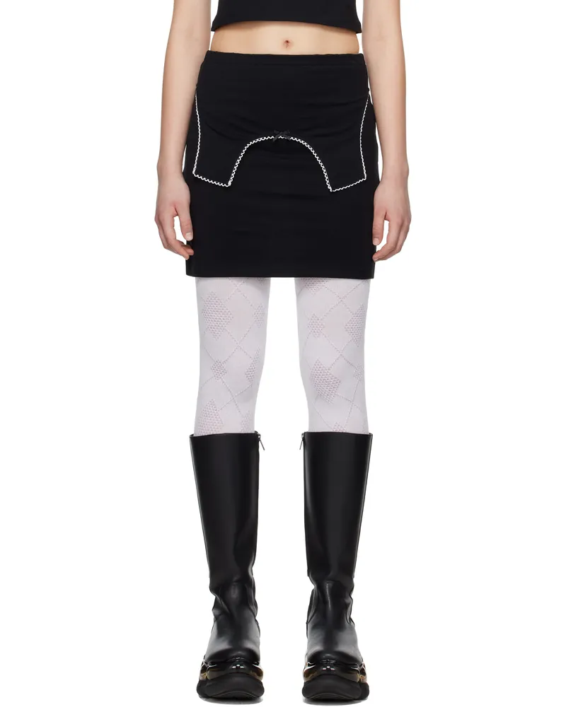 Petra Collins SSENSE Exclusive Black JennyFax Edition Sister Miniskirt Black