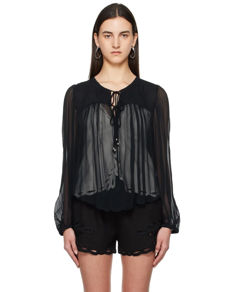 Étoile Isabel Marant Black Advika Blouse Black
