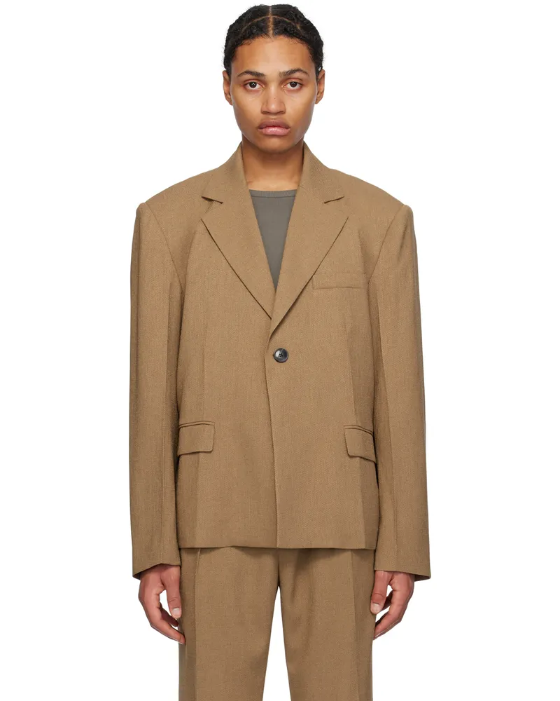 lesugiatelier Tan Tailored Blazer Camel
