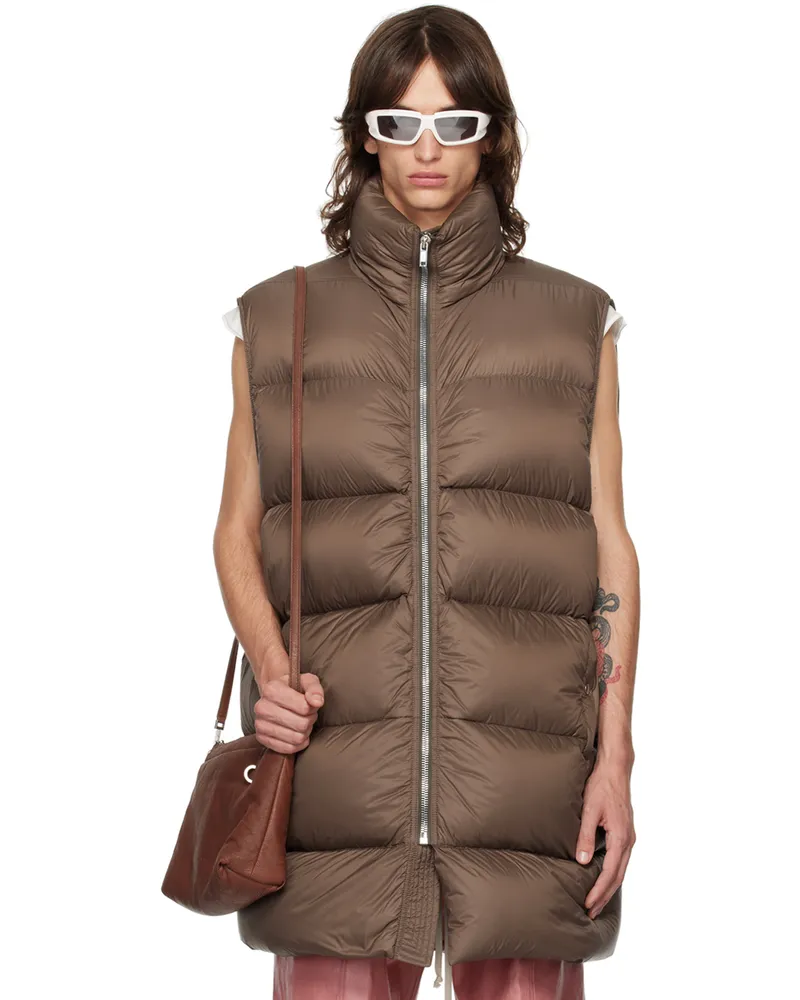 Rick Owens Brown Porterville Flight Down Vest 134