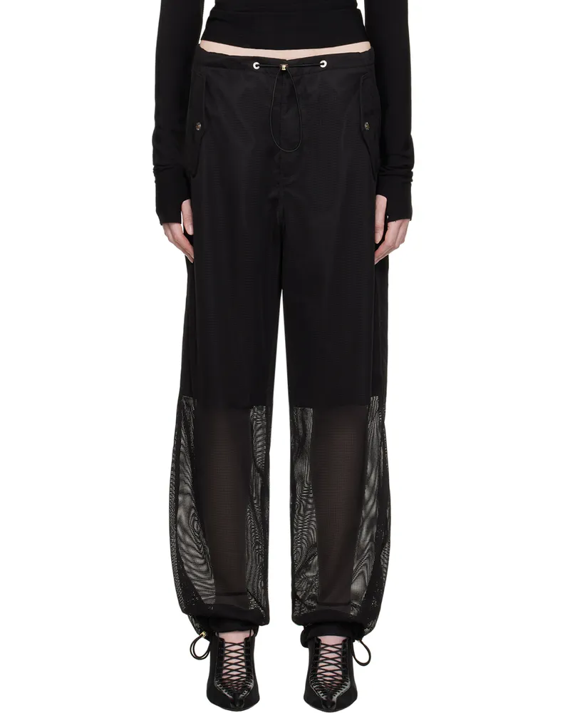 Dion Lee Black Grid Trousers Black