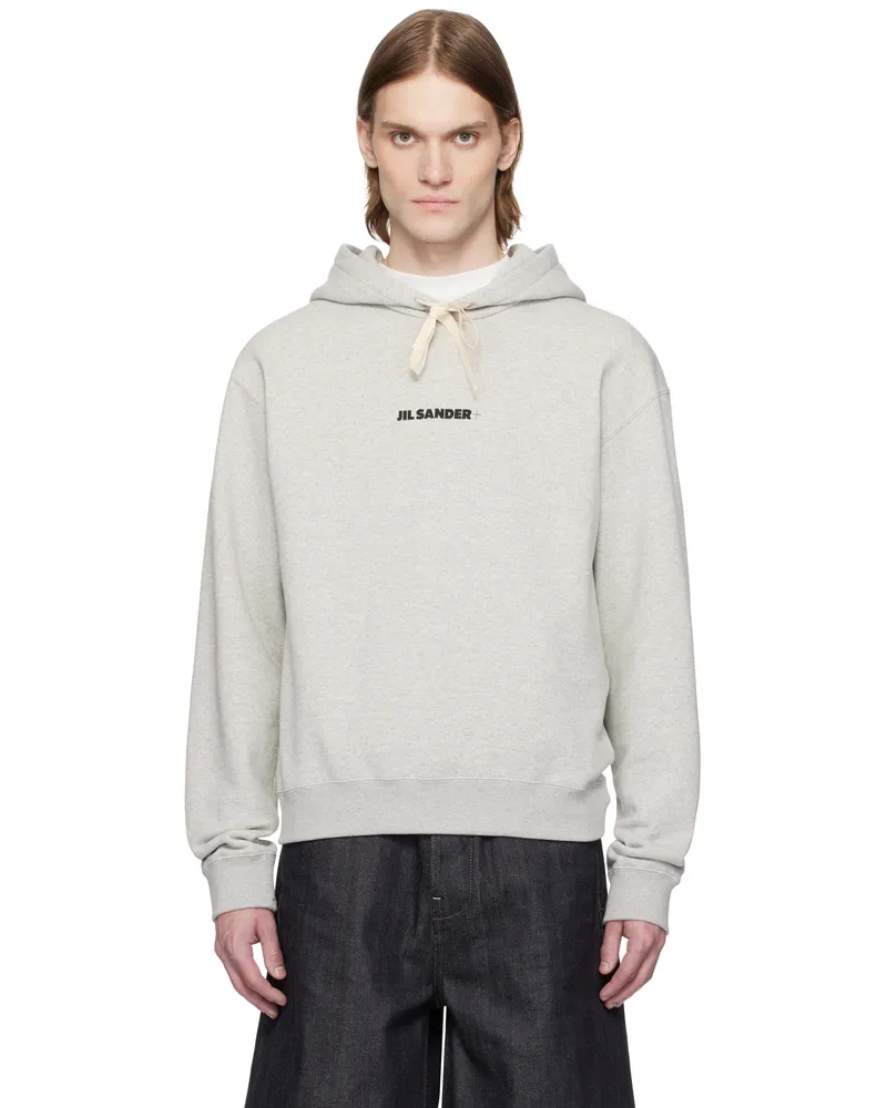 Jil Sander Gray Logo Hoodie 052