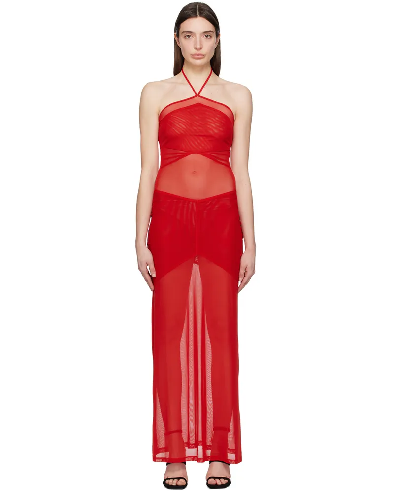 Miaou Red Serena Maxi Dress Scarlet