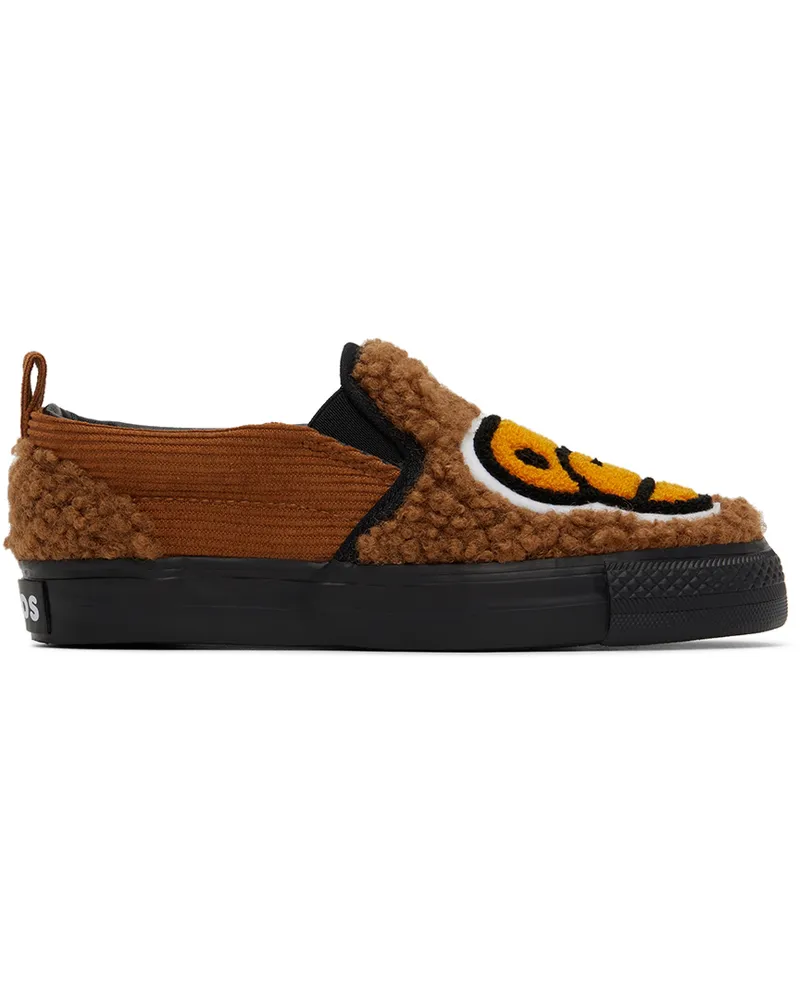 BAPE Kids Brown Milo Boa Sneakers Brown