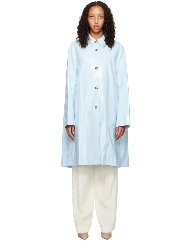 Nina Ricci Blue Cocoon Coat U4477