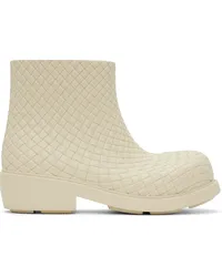 Bottega Veneta Off-White Fireman Ankle Boots Sea