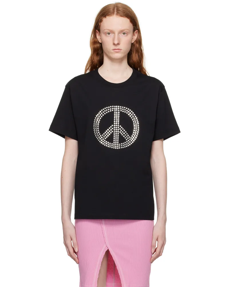 Moschino Black 'Peace' T-Shirt A0555