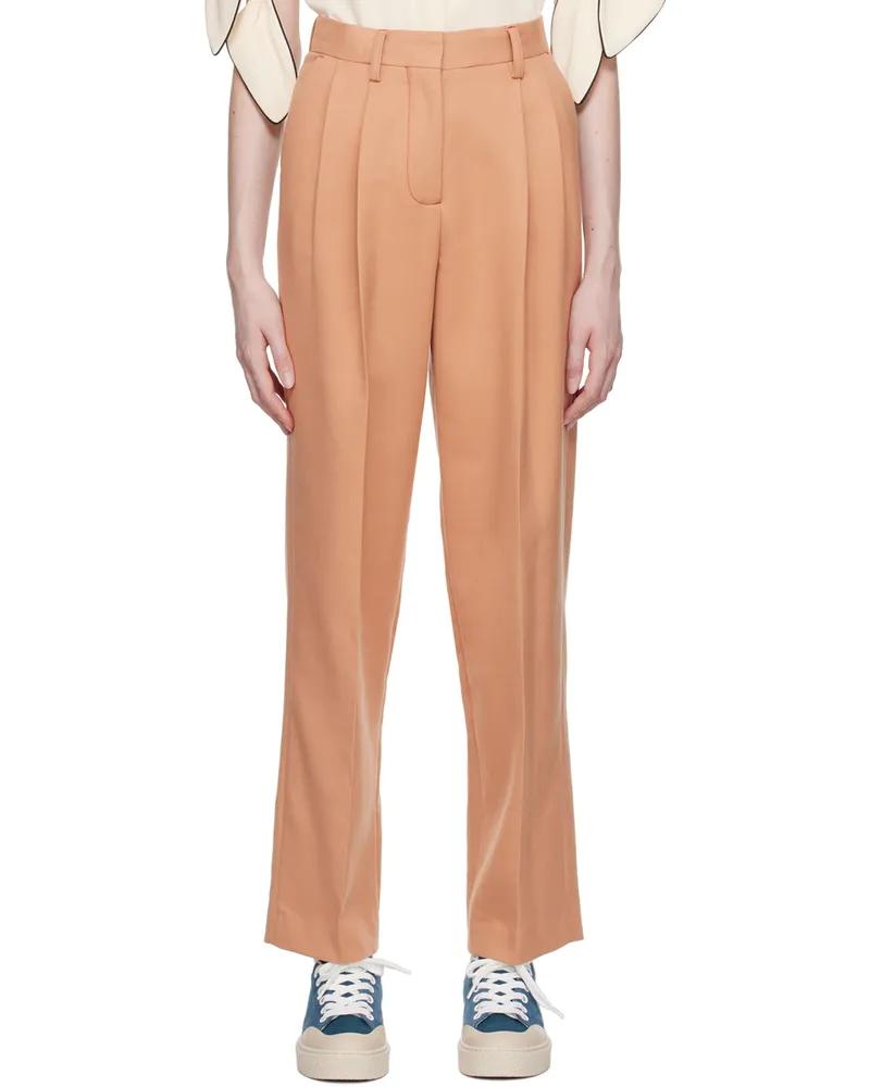 See by Chloé Pink Wide-Leg Trousers 6i2