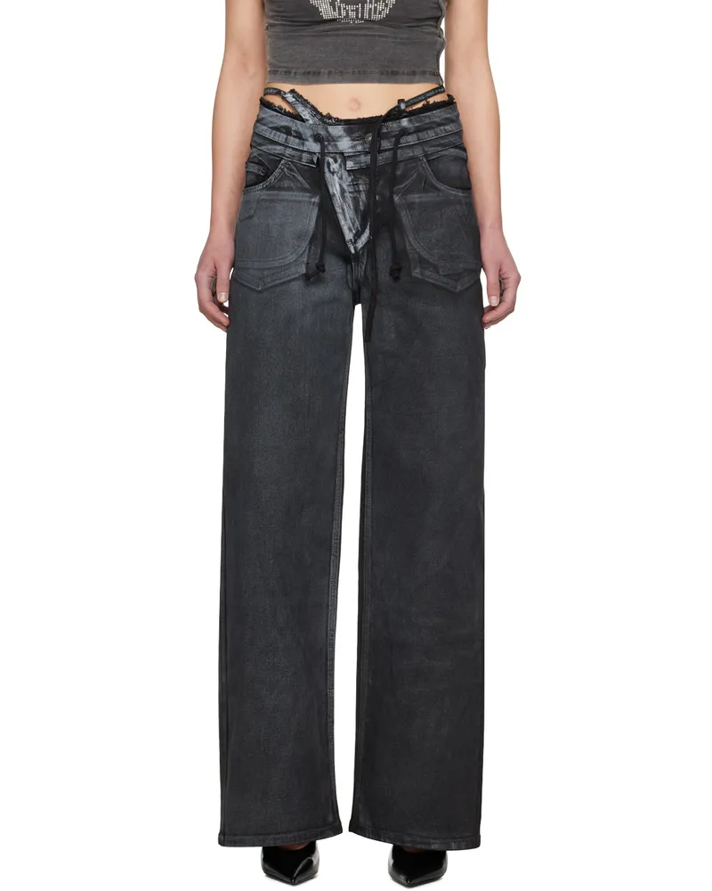 OTTOLINGER Black Double Fold Jeans Black