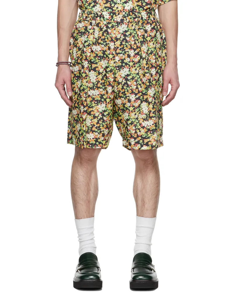 Marni Black Floral Shorts Lpn99