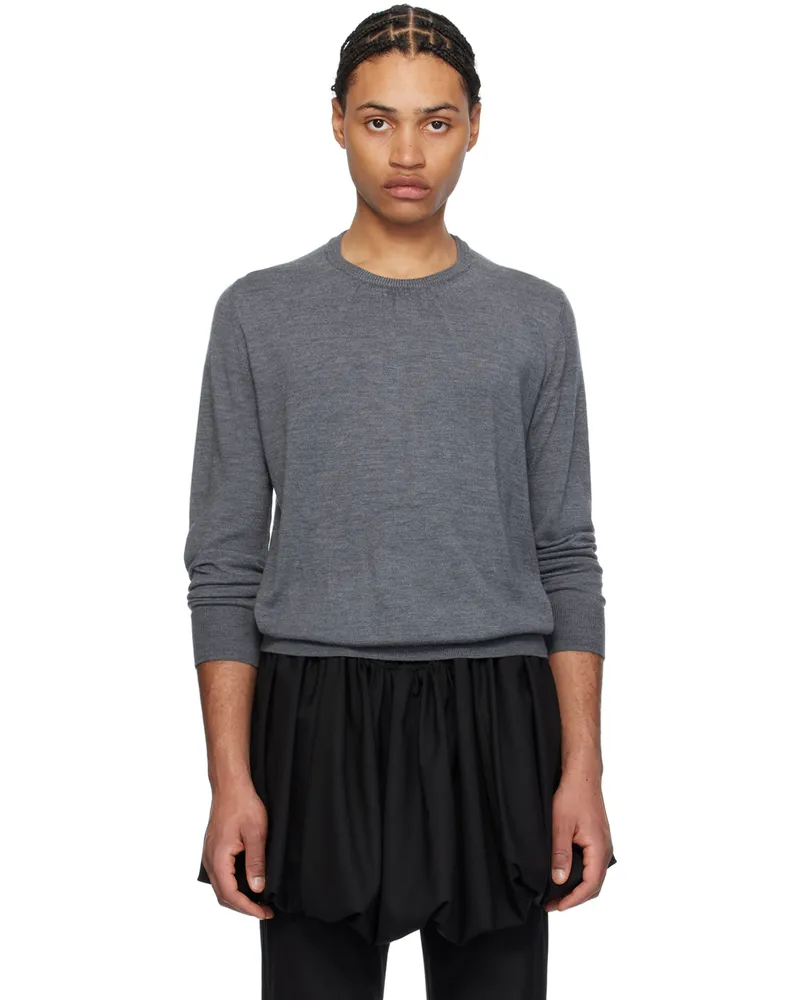 AARON ESH Gray Ruched Sweater Grey