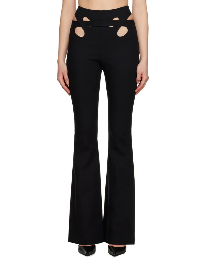 Dion Lee Black Interloop Trousers Black