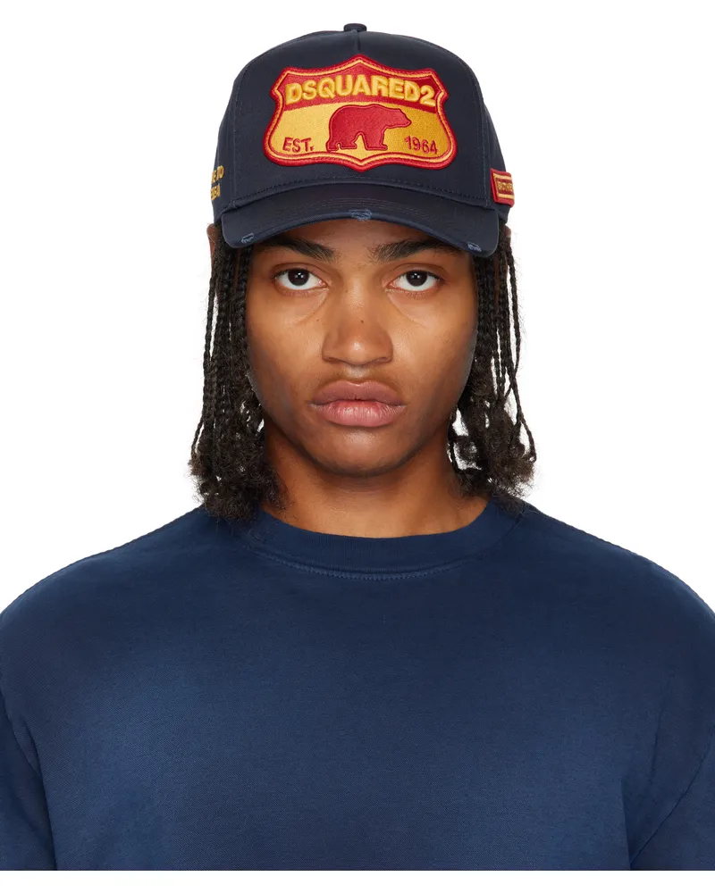 Dsquared2 Navy Canadian Patch Baseball Cap Navy