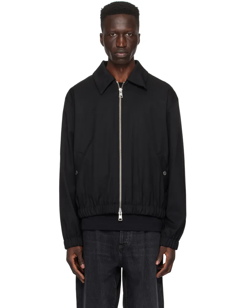 AMI Paris Black Ami De Cœur Bomber Jacket Black