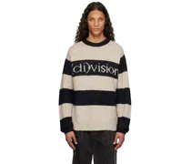 Navy & Off-White Striped Sweater