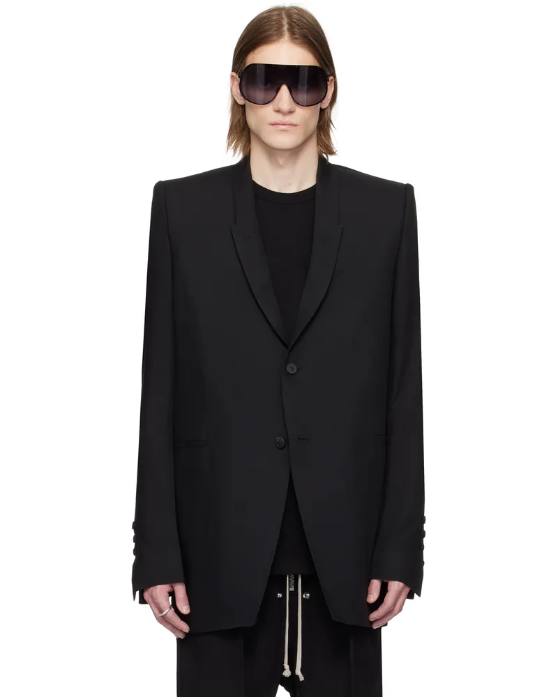 Rick Owens Black Hollywood Dirt Tailored Blazer 09