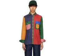 Multicolor Spread Collar Shirt