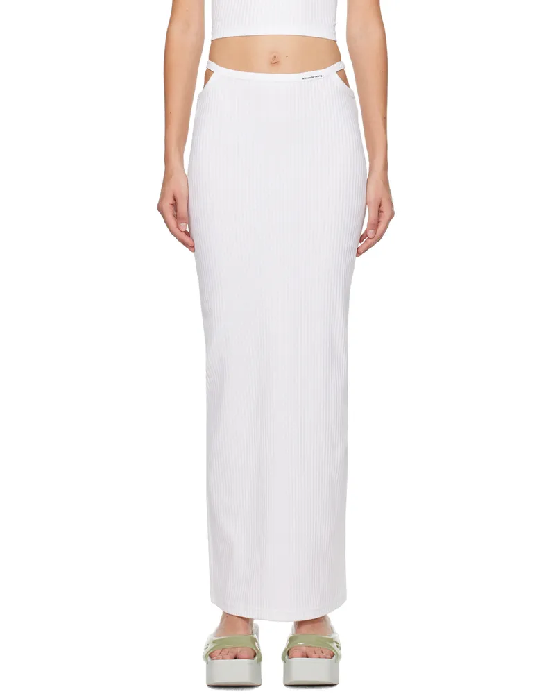 Alexander Wang White Cutout Maxi Skirt 100