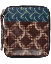 Dries van Noten Brown & Blue Printed Wallet Brown