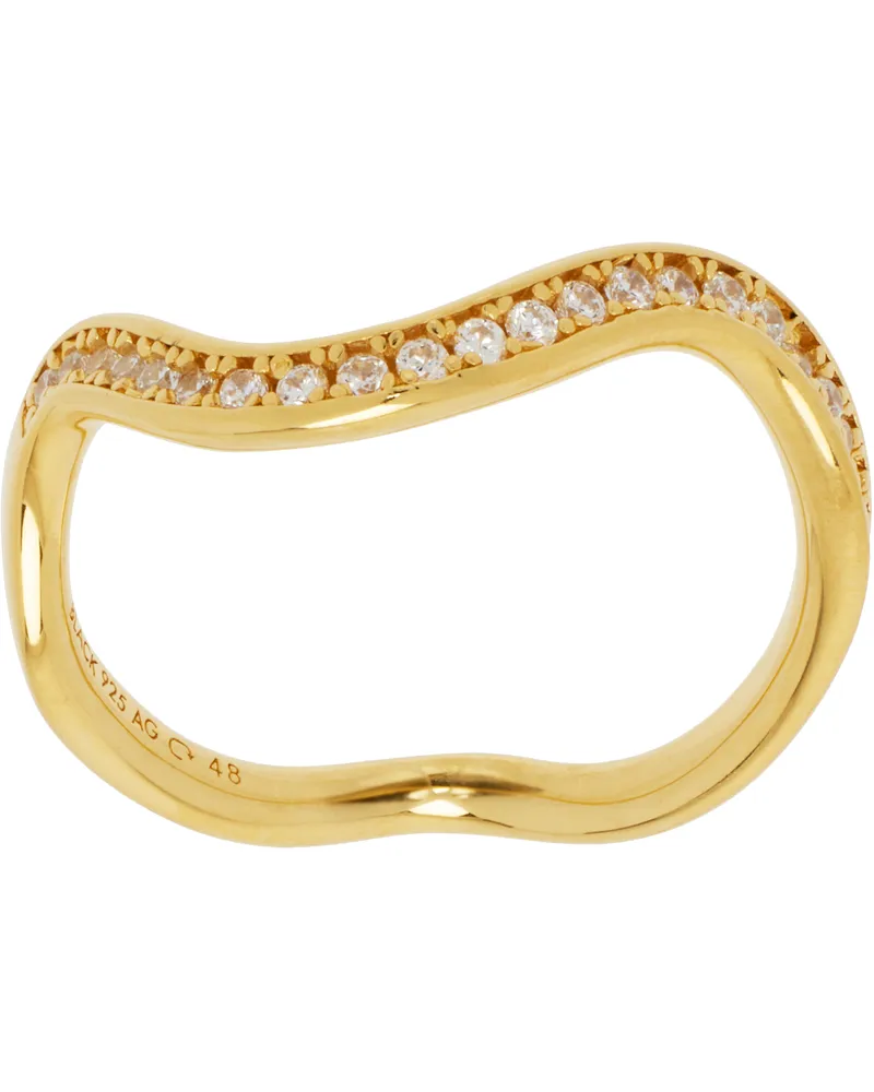Maria Black Gold Rose Ring Goldplated