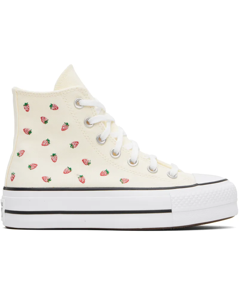 Converse Off-White Chuck Taylor All Star Embroidered Strawberries Sneakers Egret