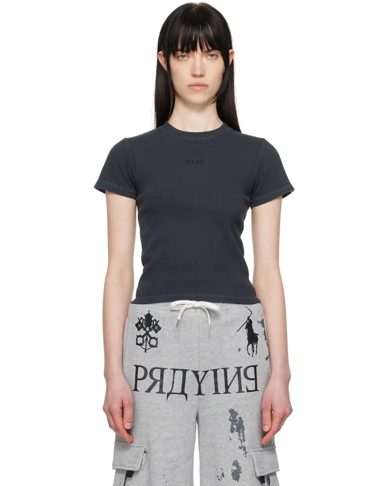 BAPE Black Pigment Dyed Rib T-shirt Black
