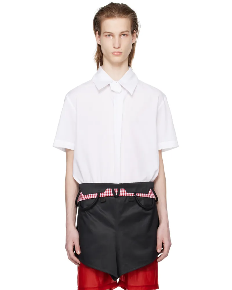 Olly Shinder White Vanishing Tie Shirt White