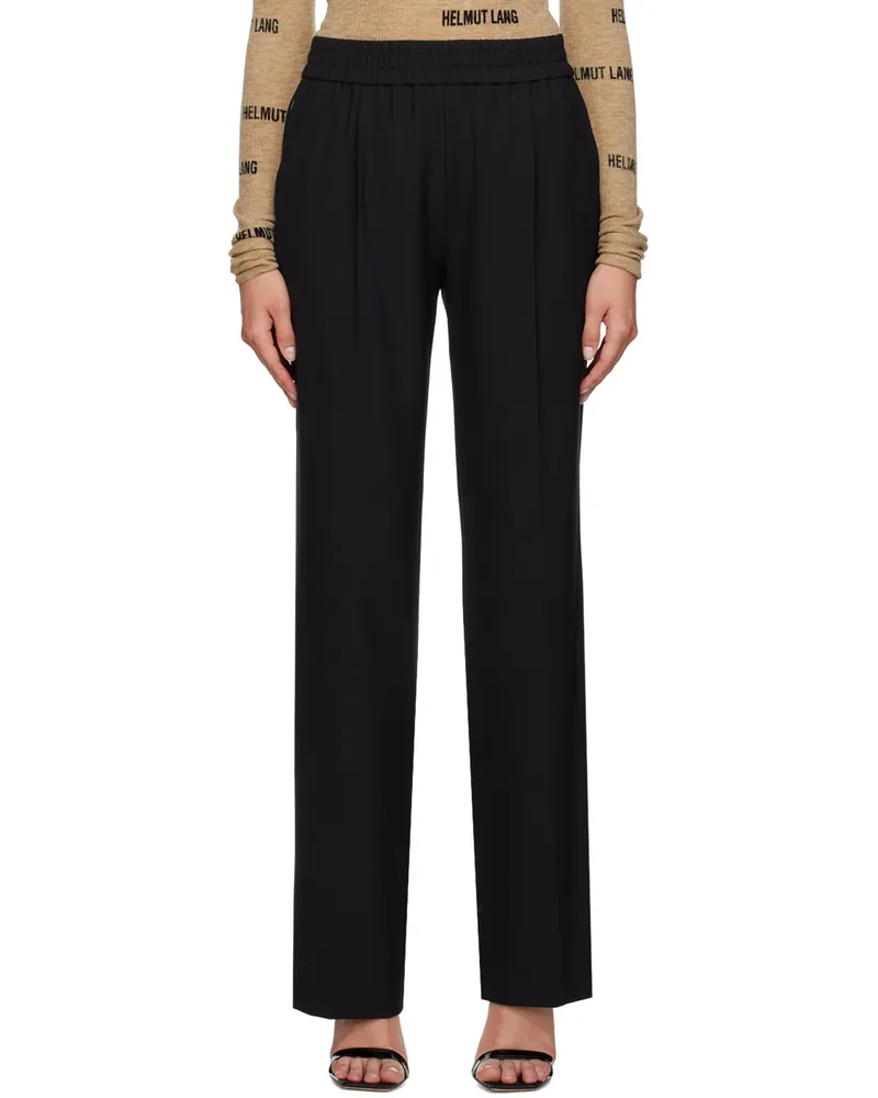 Helmut Lang Black Pull-On Trousers Black