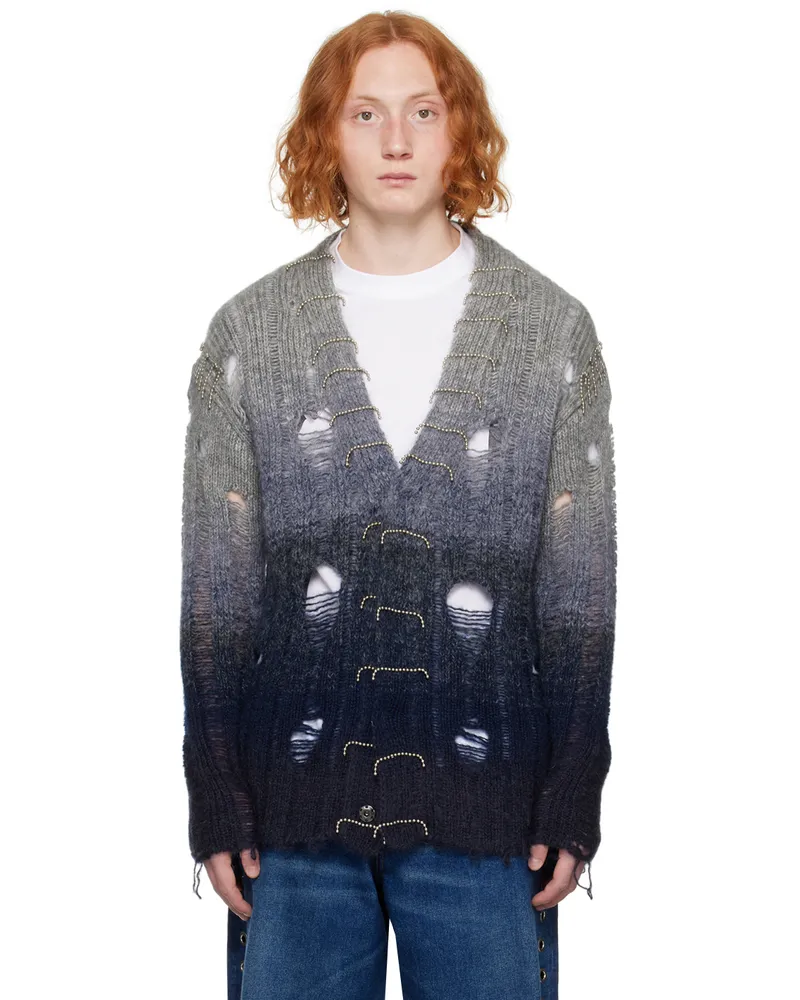OFF-WHITE Gray Punk Cardigan Light