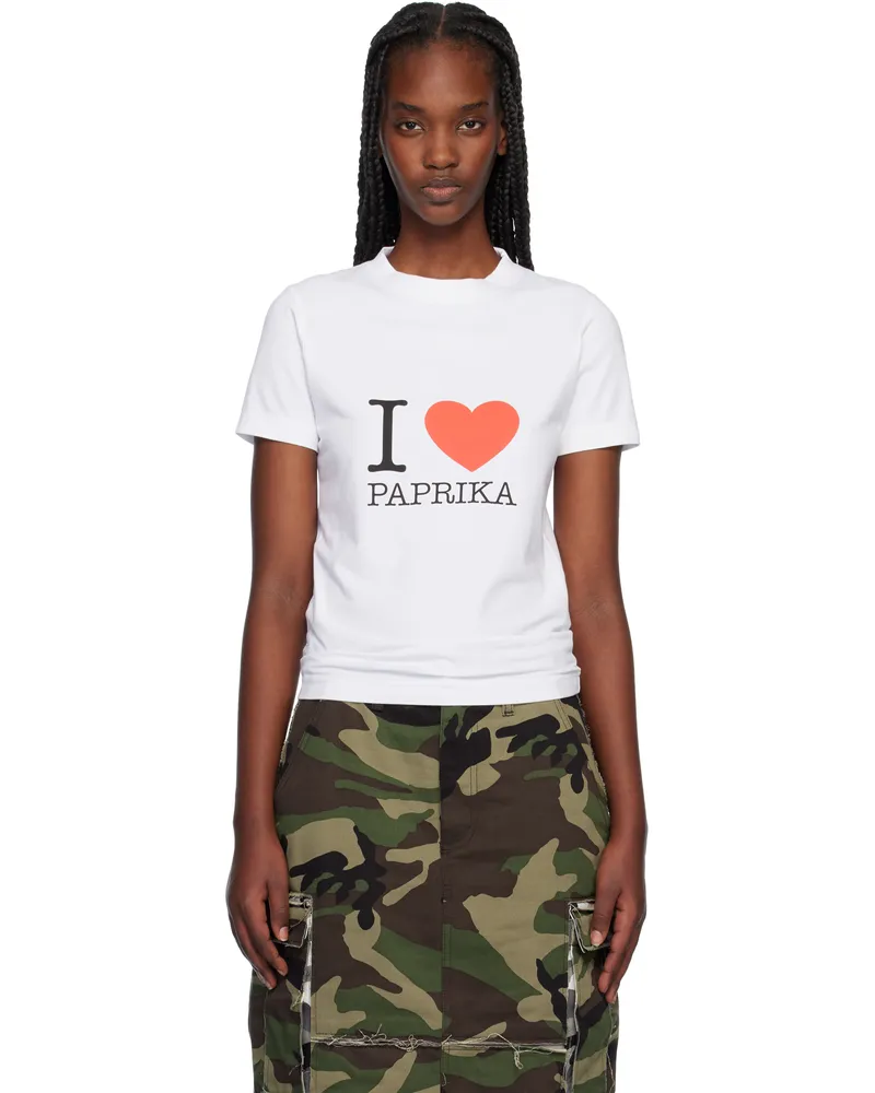 VETEMENTS White 'I Love Paprika' T-shirt White