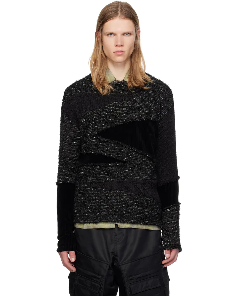 Andersson Bell Black Ghillie Color Block Sweater Black