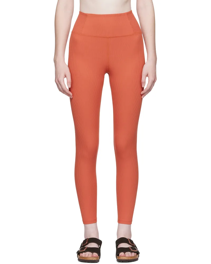 Girlfriend Collective Red Rib High-Rise Leggings Red