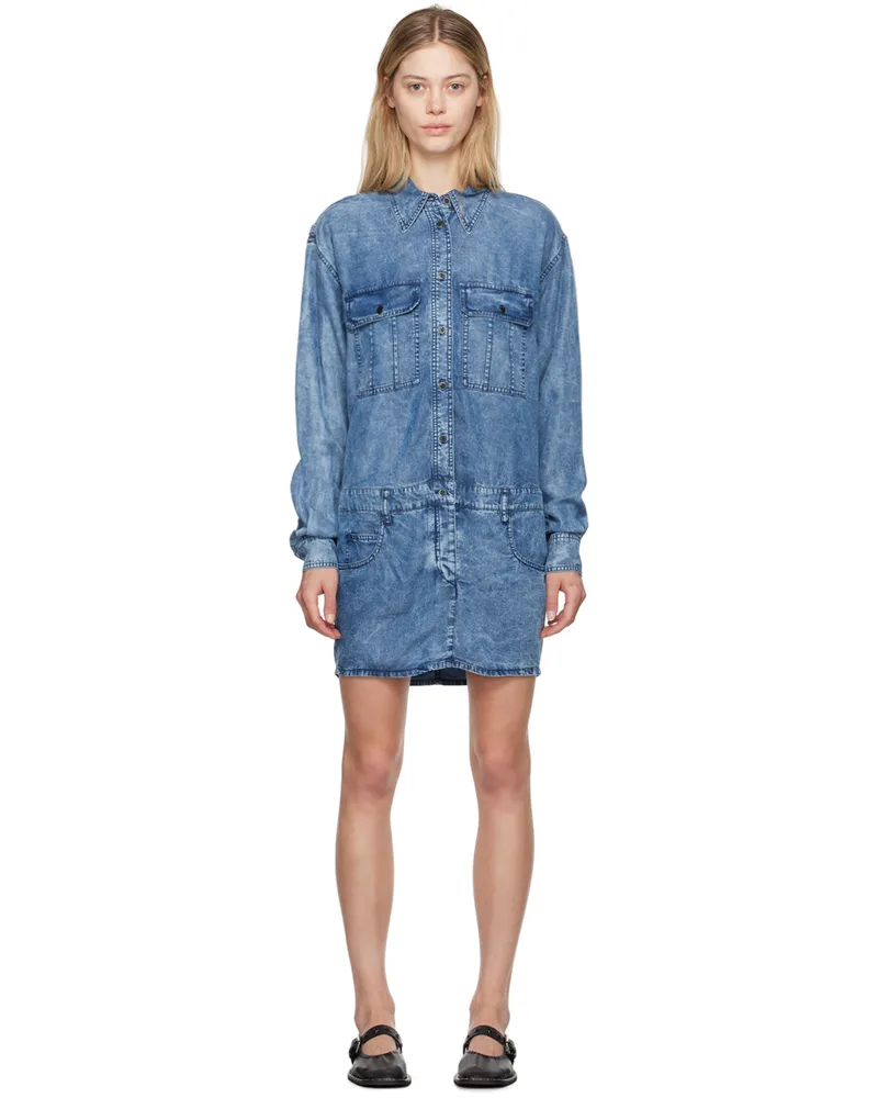 Étoile Isabel Marant Blue Palvina Minidress 30bu