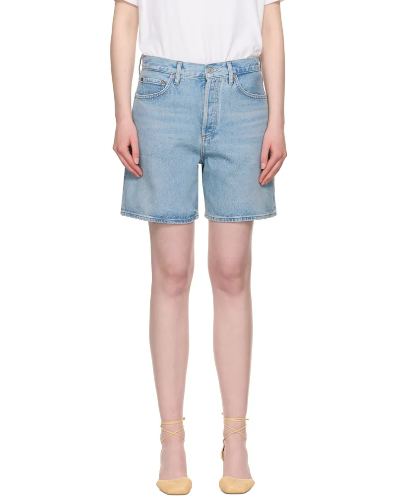 AGOLDE Blue Dame Denim Shorts Coax