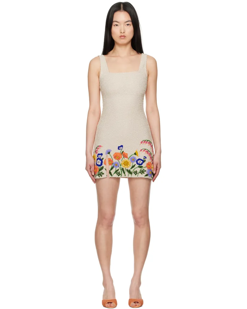 STAUD Beige 'Le Sable' Minidress Sedh