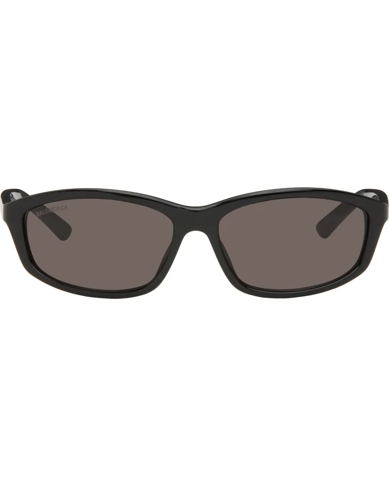 Balenciaga Black Neo Oval 2.0 Sunglasses Black-black-grey