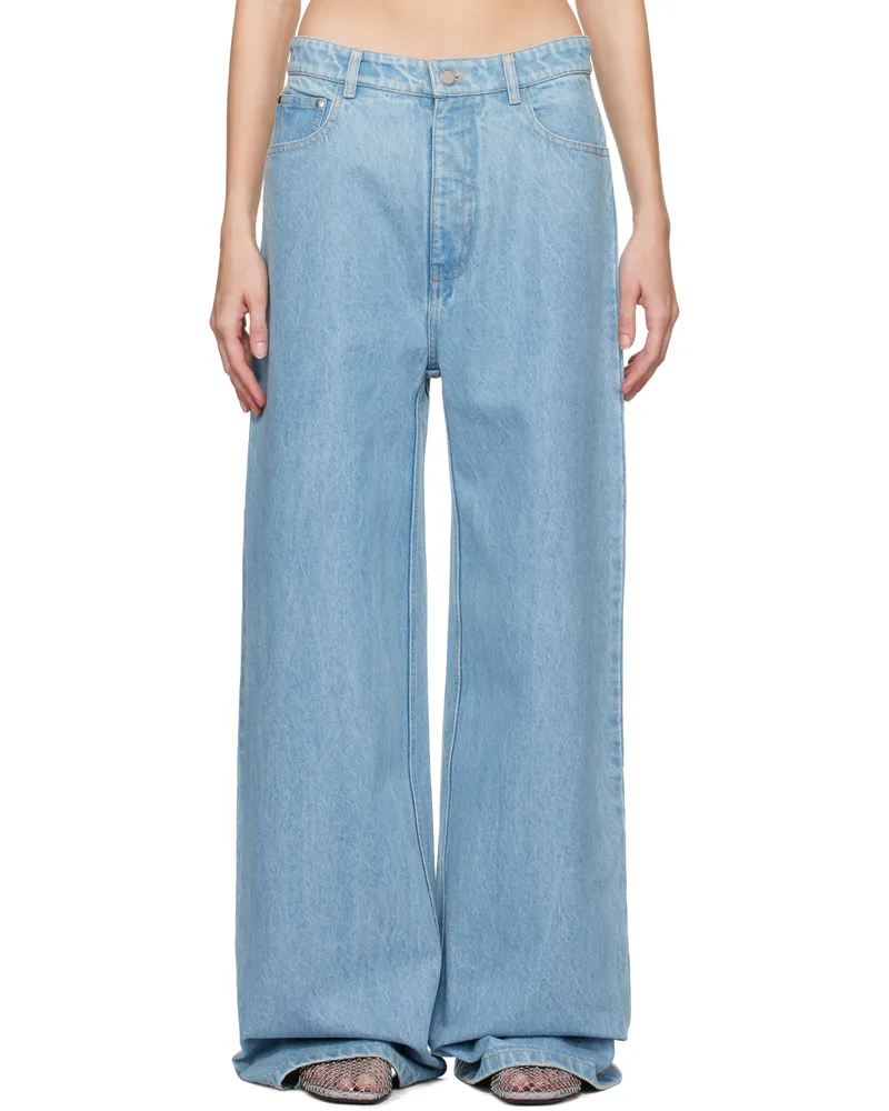 Christopher Esber Blue Oversized Drop Jeans Indigo