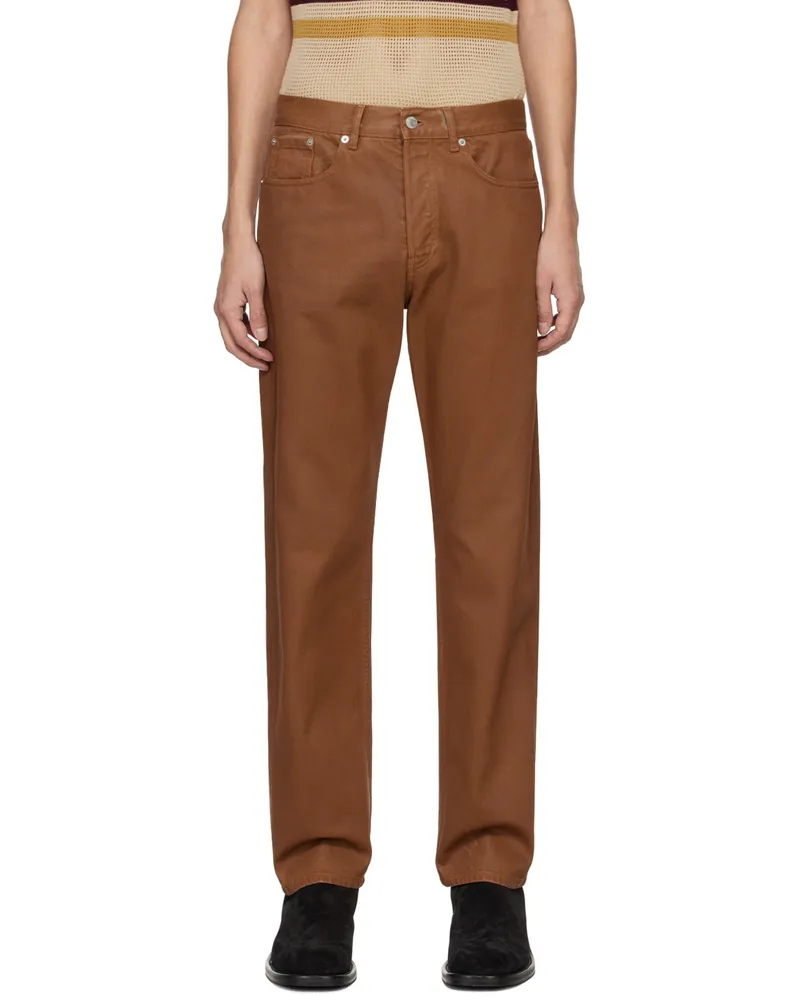 Dries van Noten Brown Button-Fly Jeans 703