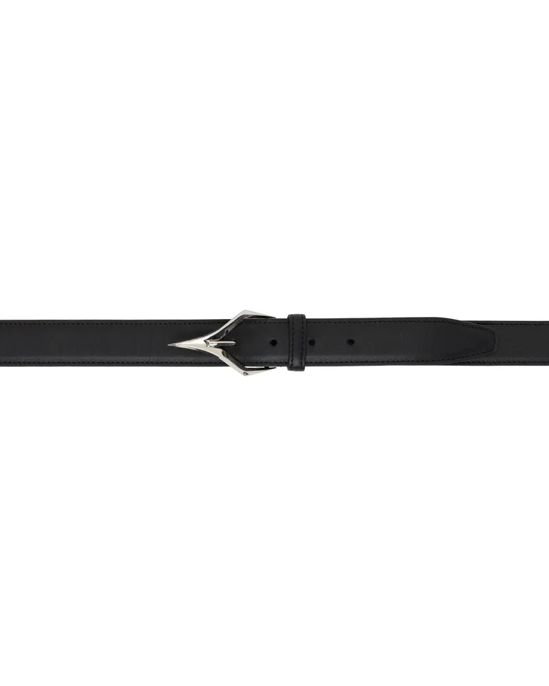 Thierry Mugler Black Spiky Leather Belt 1999