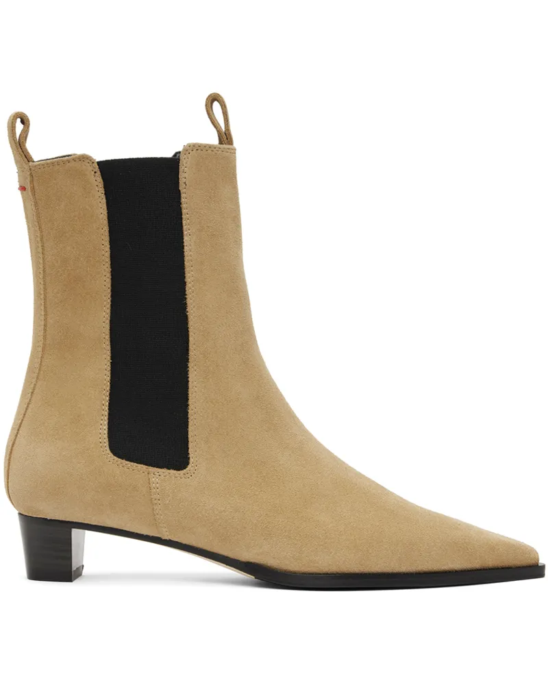 aeyde Tan Kiki Chelsea Boots Caramel