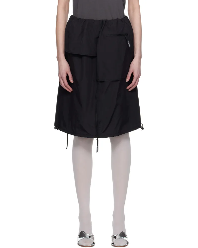 Kijun Black Parka Layered Midi Skirt Black