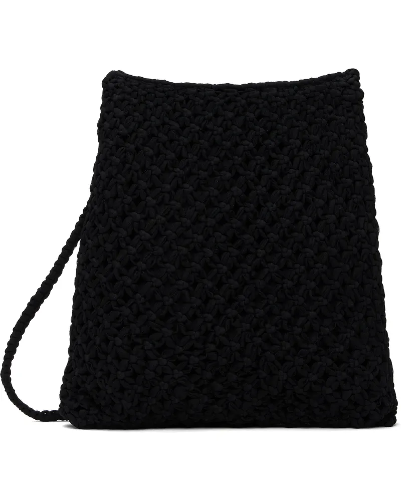 Song For The Mute Black Large Macrame Bag Black